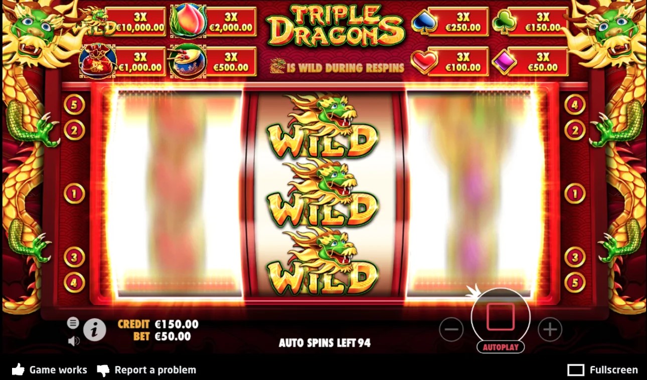 Bí quyết thắng lớn cùng game Triple Dragons Slot